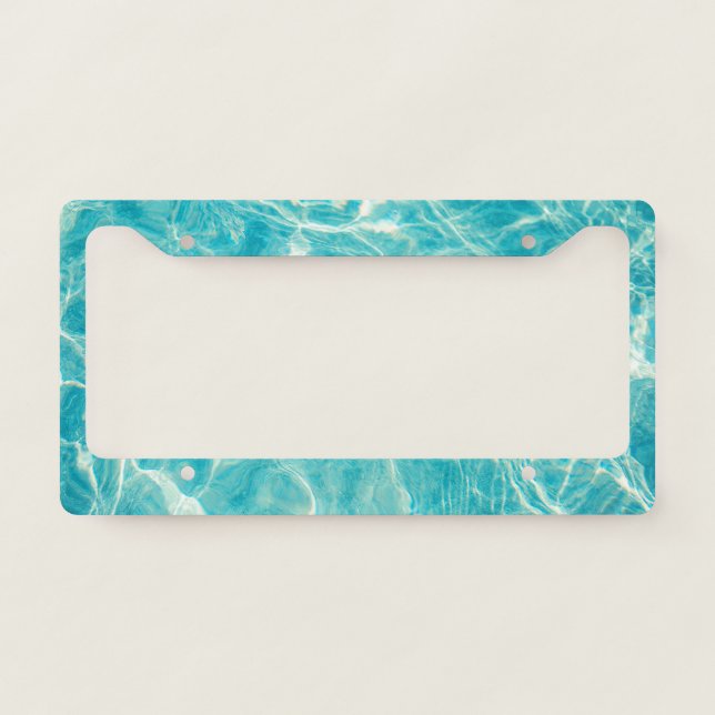 Calm Blue Ocean Wave License Plate Frame (Front)