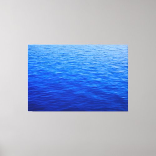 calm blue ocean waves canvas print