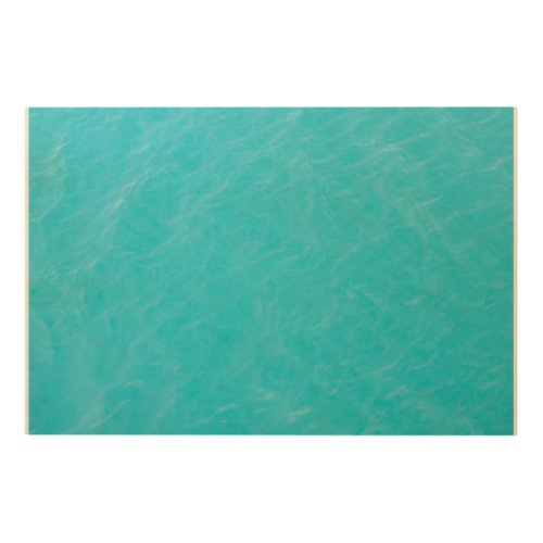 calm blue ocean waves wood wall art