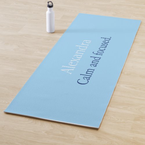 Calm Blue Personalized Yoga Mat