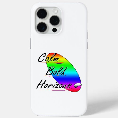 Calm bold horizons surfing iPhone 15 pro max case