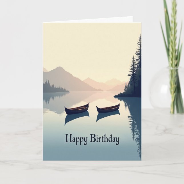 Calm Canoes Birthday Card (Front)
