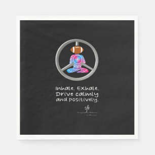 Calm Car Ride Home Neon Red/Blue Football Napkins