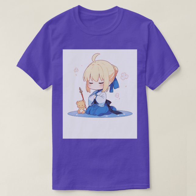calm chibi saber T-Shirt (Design Front)