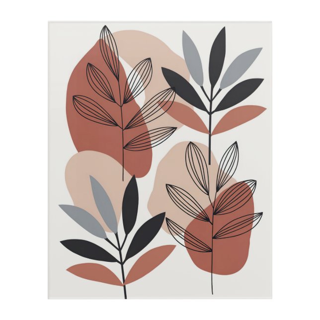 Calm & Chic: Terracotta Botanical Art for Modern D (Front)