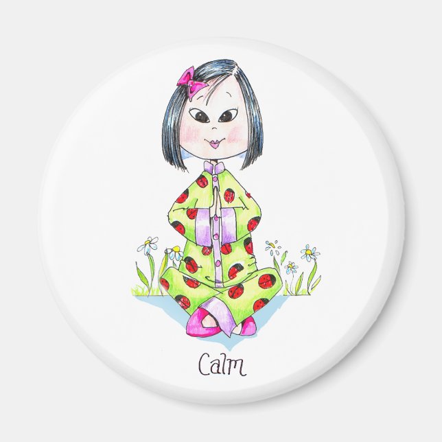 Calm China Girl Love magnet (Front)