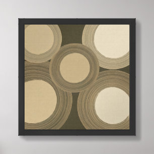 "Calm Circles: A Symphony of Neutral Tones" wall Framed Art