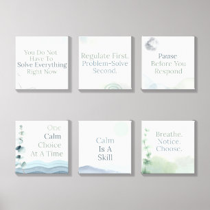 Calm Classroom Affirmations Canvas Photo Tile