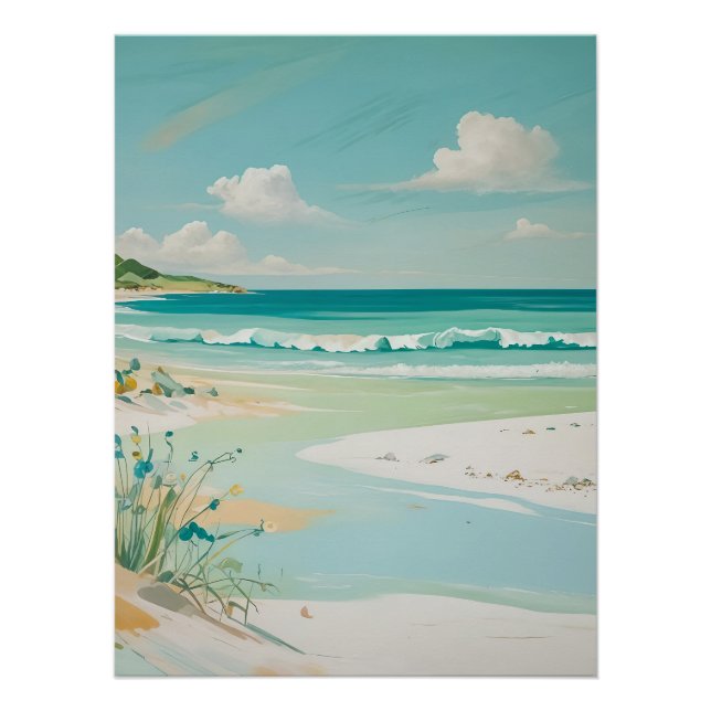 Calm Coastal View Poster (Front)