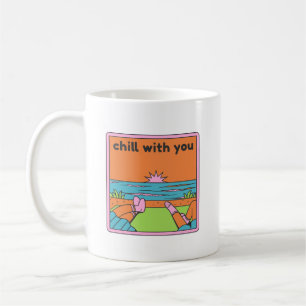 Calm Color Cozy Morning Retro Style Sunrise Coffee Mug
