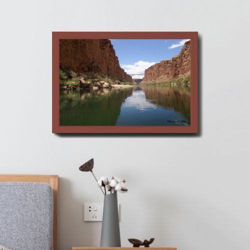 Calm Colorado River Approaching Navajo Bridges Framed Art