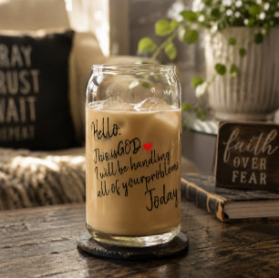 Calm Comfort Daily Encouragement Surrender Gift  Can Glass