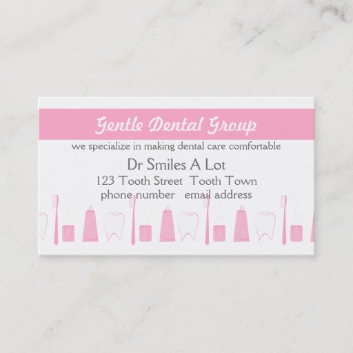 Customizable Calm Dental Care Business Card Template
