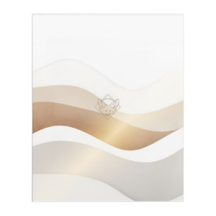 Calm Desert Waves with Fennec Essence Minimal Se Acrylic Print