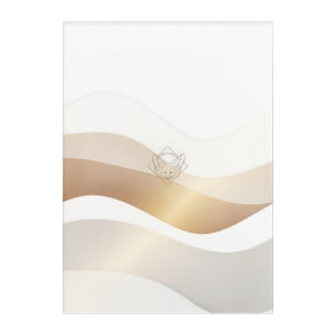 Calm Desert Waves with Fennec Essence Minimal Se Acrylic Print