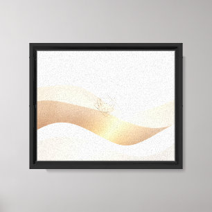 Calm Desert Waves with Fennec Essence Minimal Se Canvas Print