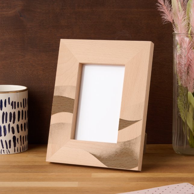 Calm Desert Waves with Fennec Essence | Minimal Se Engraved Frames (Left)