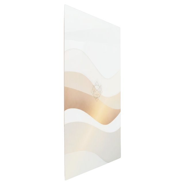 Calm Desert Waves with Fennec Essence | Minimal Se Metal Print (3/4)