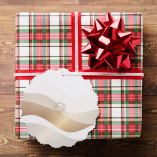 Calm Desert Waves with Fennec Essence Minimal Se Ornament Card