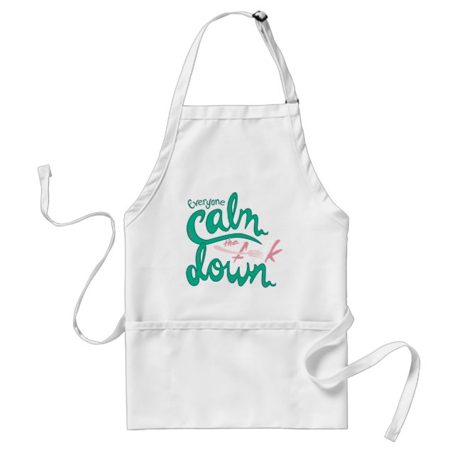 Calm Down Adult Apron (Front)