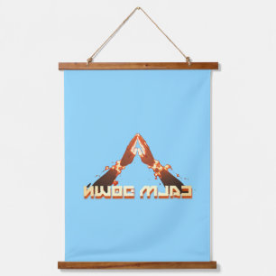 Calm Down! Mirror Image reverse typography  Hanging Tapestry