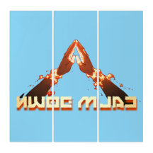 Calm Down! Mirror Image: reverse typography