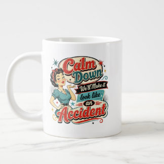 Calm Down We’ll Make It Look Like An Accident Giant Coffee Mug
