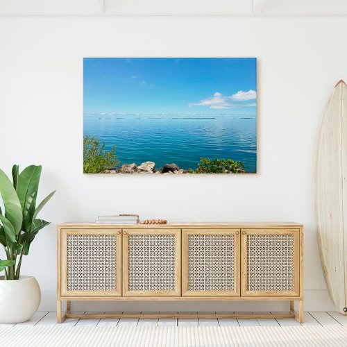 Calm Glass Water Florida Ocean Day Canvas Print