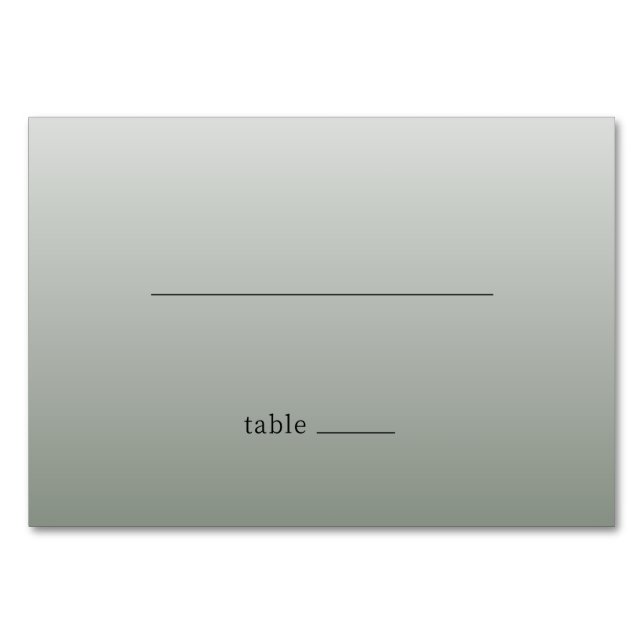 Calm Gray Minimalist Line Table Number (Front)