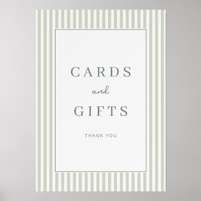 Calm Green Minimalist Gratitude Sign Holder (Front)