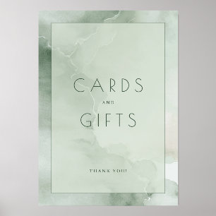 Calm Green Watercolor Gratitude Sign Holder