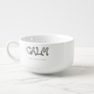 Calm handwriting Two-Tone coffee mug Beverage Pitc