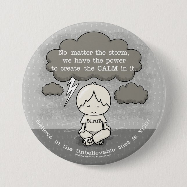 Calm in the Storm Button (Front)