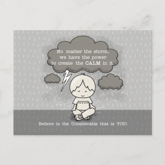 Calm in the Storm Postcard (Front)