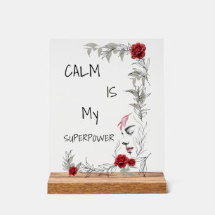 Calm Is My Superpower Self Trust & Confidence Acrylic Sign