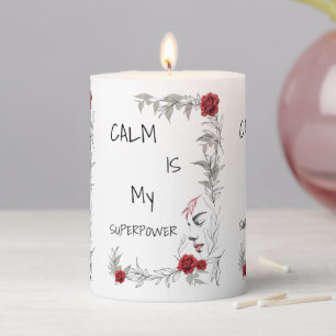 Calm Is My Superpower Self Trust & Confidence Pillar Candle