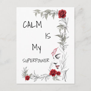 Calm Is My Superpower   Self Trust & Confidence Postcard