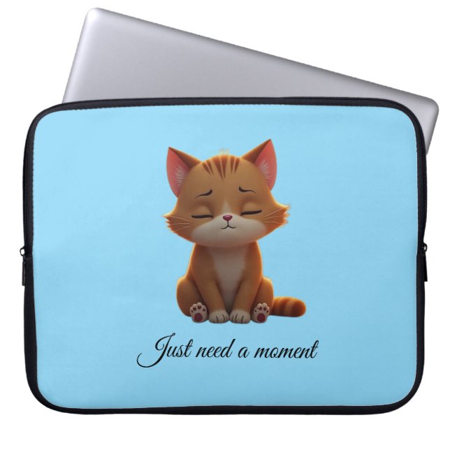 Calm kitty laptop sleeve (Front)