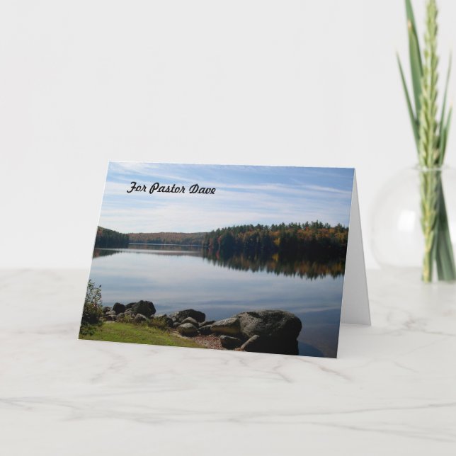 Calm Lake Photography Pastor Appreciation Card (Front)