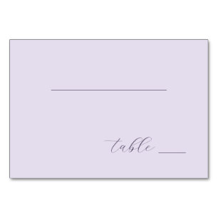 Calm Lavender Minimalist Table Sign Number