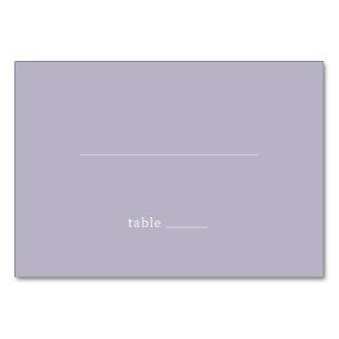 Calm Lavender Minimalist Table Sign Number