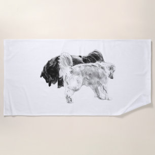 Calm Lines by the Shore Beach Towel