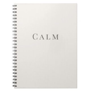 Calm – Minimal Typography Notebook