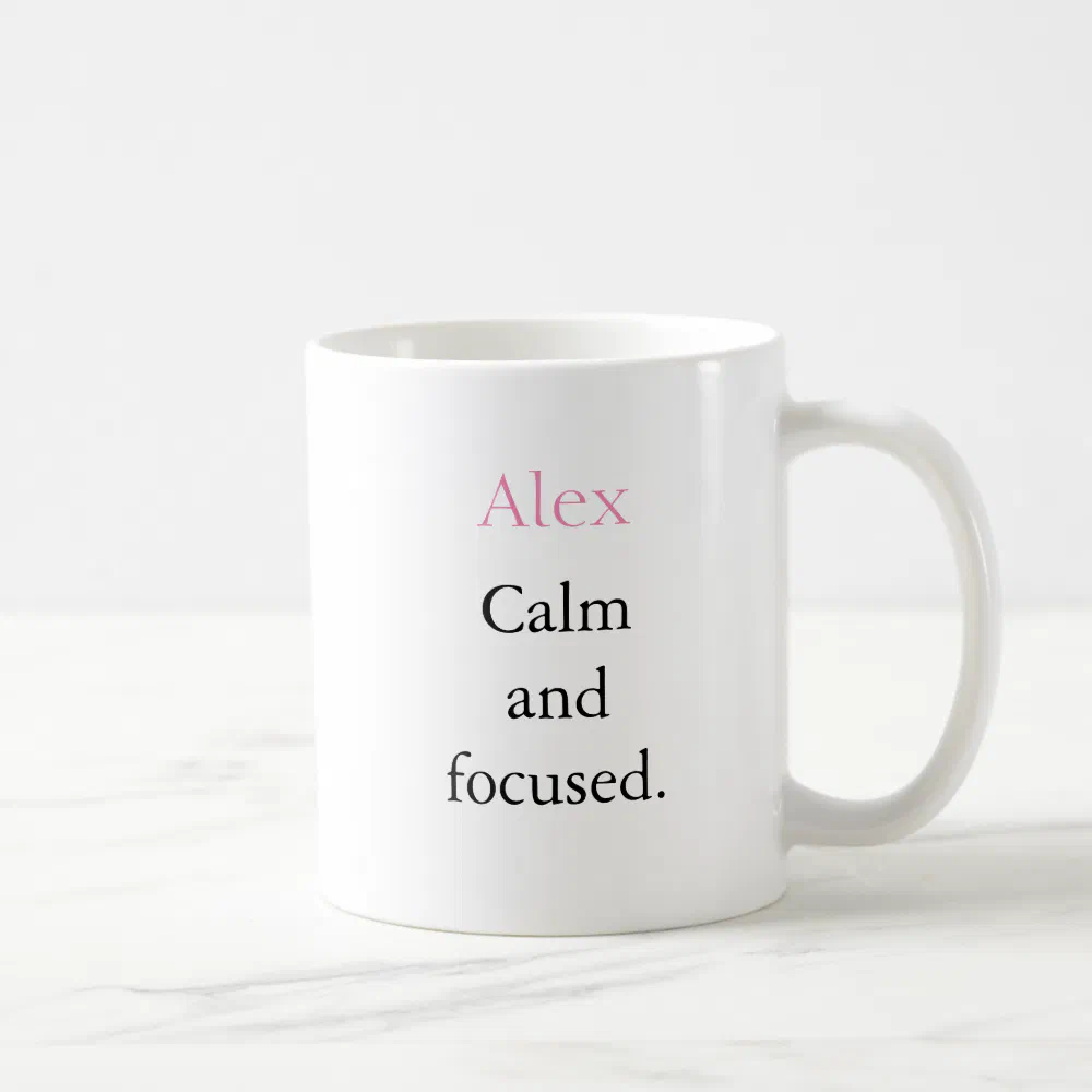 Calm Minimalist Personalized Name Mug