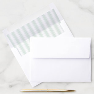 Calm Mint Green Minimalist Stripes Envelope Liner