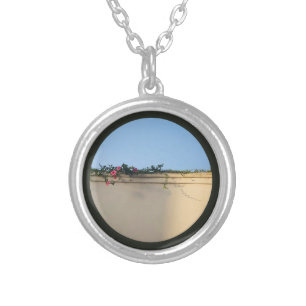 Calm Moment Photo Silver Plated Necklace