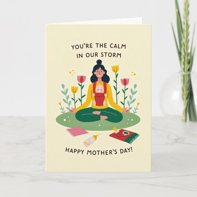 Calm Motherhood Message Card (Front)