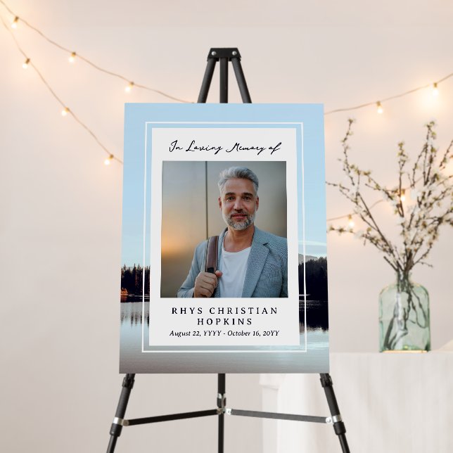 Calm Mountain Lake In Loving Memory of Foam Board (In Situ (Stand))