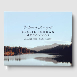 Calm Mountain Lake In Loving Memory of Guest Book