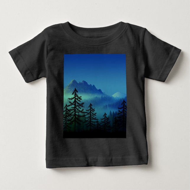 CALM MOUNTAIN MIDNIGHT FOREST   BABY T-Shirt (Front)